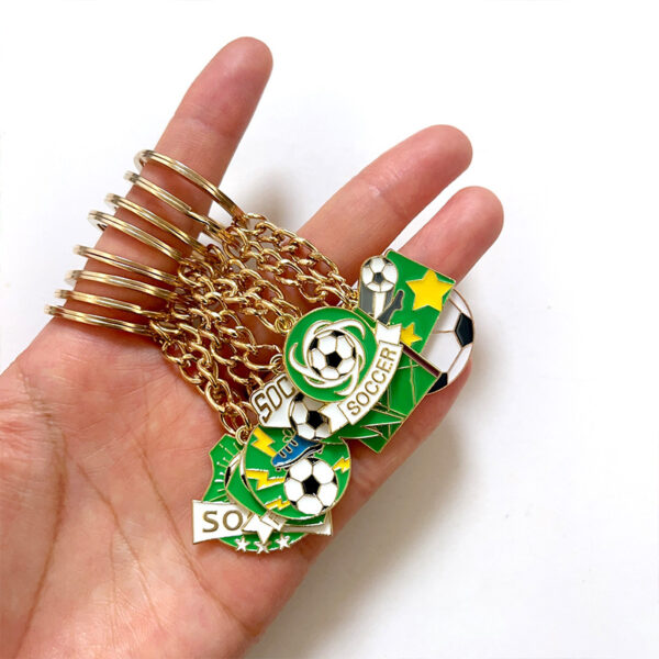 Wholesale Football Sports Series Commemorative Metal Keychain