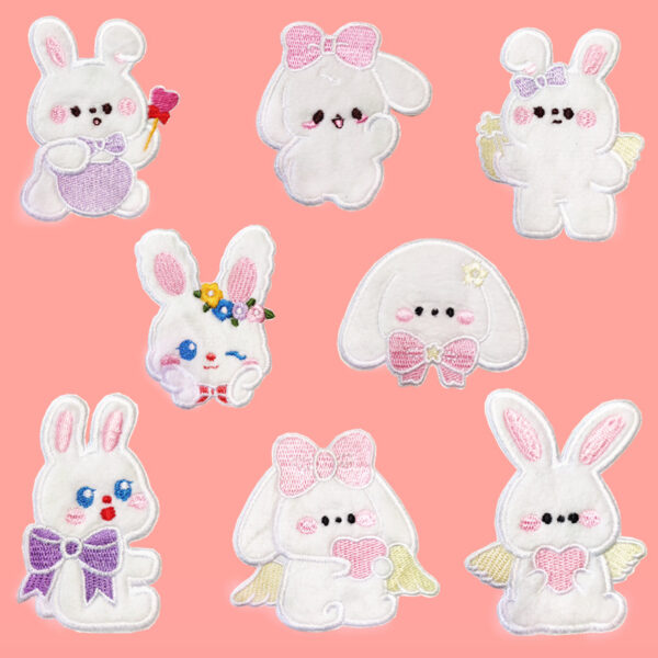 Wholesale Cartoon Cute Rabbit Embroidered Fabric Patch