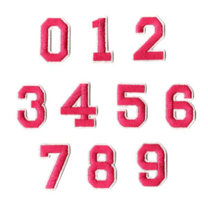 Rose red numbers set of 10