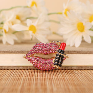 Diamond lipstick lips [rose red]