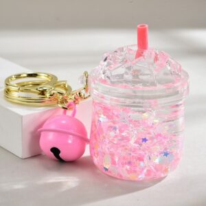 Bell style [pink] / Keychain + luminous oil bottle