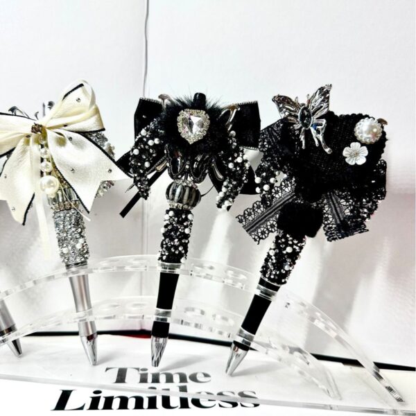 Wholesale Heavy Industry Dark Style Bow Moon Bead Pen DIY Accessories Beads