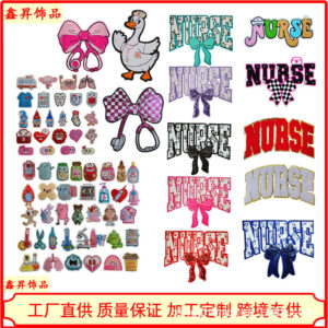 Wholesale Nurse's Day sequin note embroidery DIY Patches
