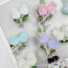 Wholesale double-sided tulip flower color plated diamond four hole beads