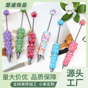 Wholesale Clay ribbon butterfly beaded pen