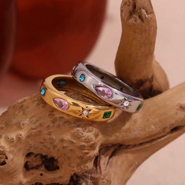 O1CN01ewIkUL2AUrQjY8uU0_2213308878207-0-cib Wholesale Gold rectangular water oplet geometric colored zircon ring