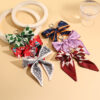 Wholesale Woven Knotted Bow Silk Scarf Keychains