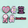 Wholesale Pink Series English Quotes Love Billboard Geometric Brooch