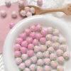Wholesale 10pcs hand-painted double-sided chubby strawberry Acrylic Beads