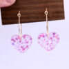 Wholesale Acrylic Sequin Heart Valentine's Day Earrings