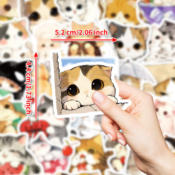 O1CN01f0zyic1Ohb1KWv6Sk_2218939091737-0-cib Wholesale 50pcs watercolor healing cat graffiti stickers