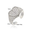 Wholesale Colored Diamond Ring Heart Opening Adjustable Ring