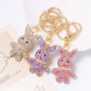 Wholesale rhinestone rabbit keychain, cute cartoon design