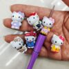 Wholesale 10pcs painted overalls bow cat Acrylic Beads OLY Exclusive