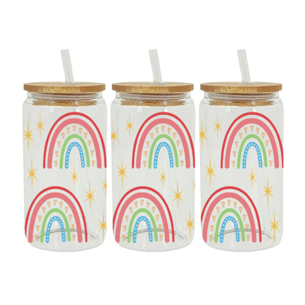 Wholesale UV Transfer Paste Glass Crystal Label Crystal Paste Cross-border Special Paste for 16oz Glass Cup 23cmX11cm