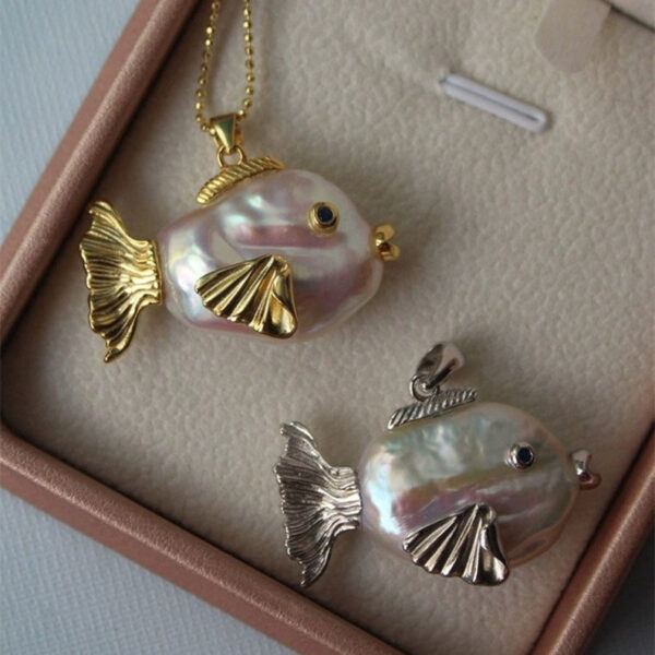 Wholesale Golden Ocean World Pearl Headfish Necklace