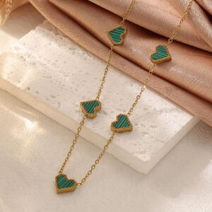1128 green necklace / 18K