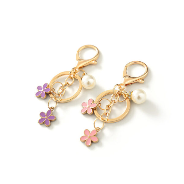 Wholesale Colorful Pearl Flower Keychain