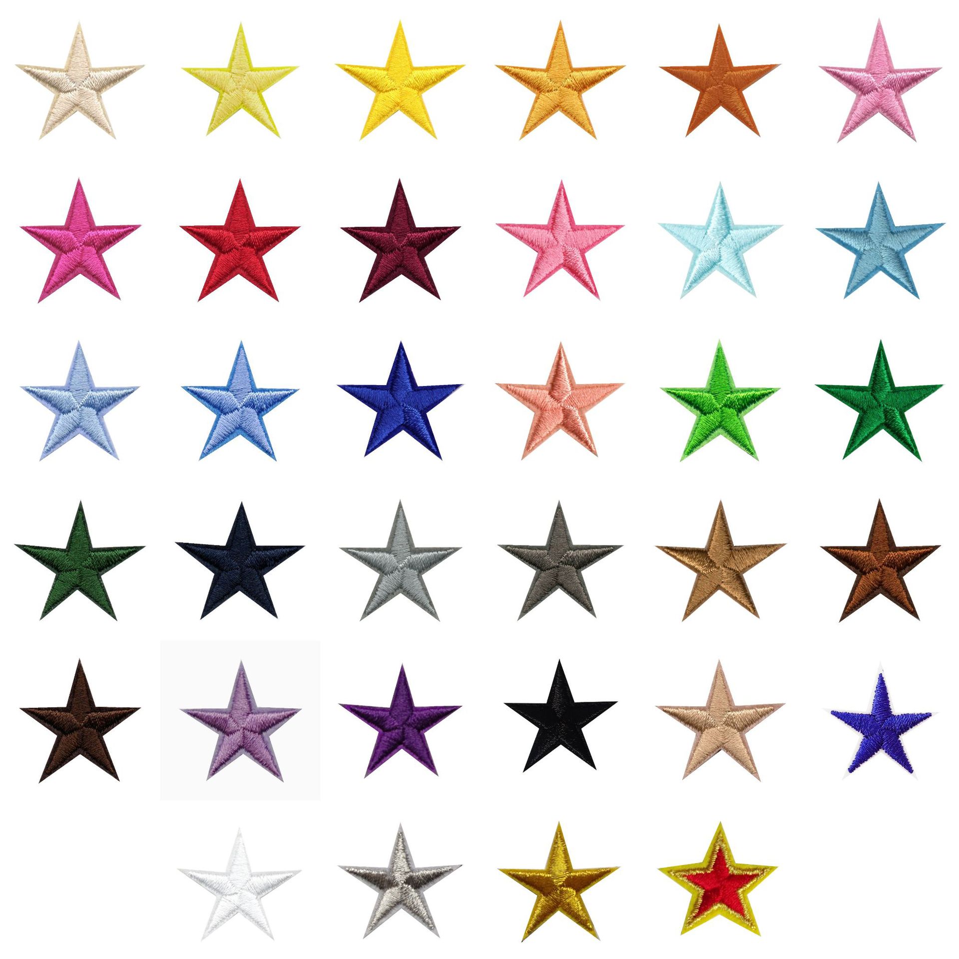 Wholesale Colorful Small Pentagram Embroidery DIY Patches