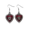 Wholesale jewelry dark gothic punk wind Wild Rose heart-shaped Blood Eye dripping bat earrings