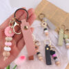 Wholesale Cartoon Daisy Pendant Leather Keychain