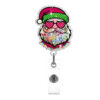 Wholesale Cross-border hot-selling acrylic Christmas office staff name tag retractable badge ID holder easy-pull buckle. (In stock, dropshipping available)