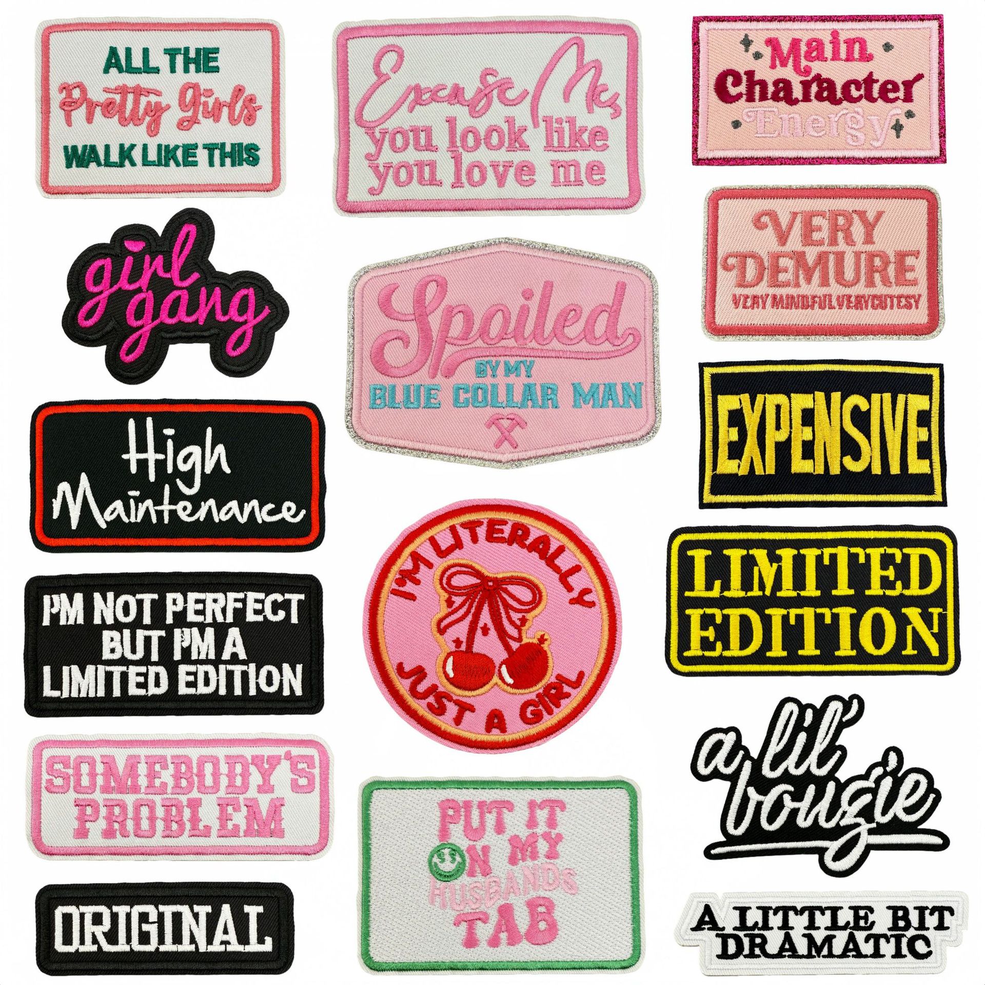 Wholesale Cartoon English Embroidery Cloth Patch