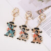 Wholesale Cute Rhinestone Baby Cow Keychain