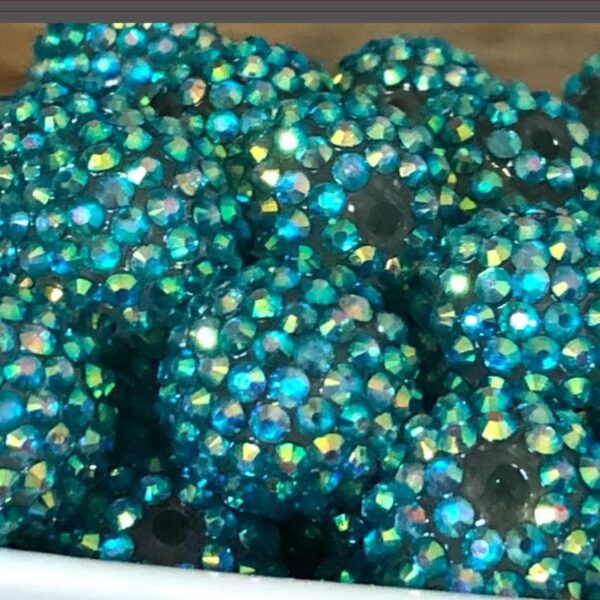 O1CN01fCpiO01QErIfxi6N4_2201245431945-0-cib Wholesale 50pcs 20MM Resin Plated Aqua Blue AB Color Diamond Ball Beads