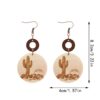 Wholesale Sunflower Bee Cactus Wooden Earrings