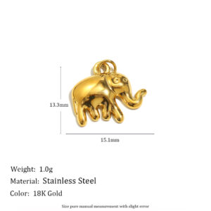Elephant pendant-gold
