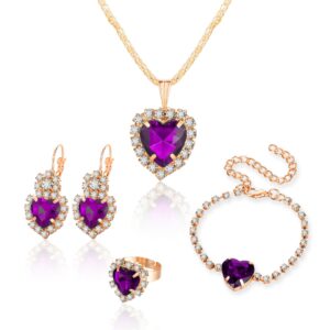 sku8751 love purple 4 piece set