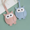 Wholesale PU leather stuffed owl keychain