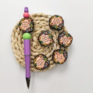 Wholesale 10pcs Cartoon Letters Leopard Print Flowers Creative Silicone Beads