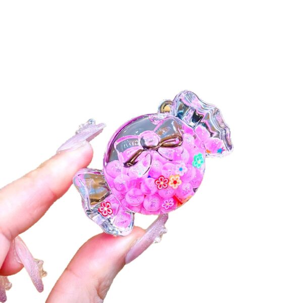 Wholesale Cute colorful candy-filled desktop ornament, quicksand bottle accessory, acrylic keychain, bag charm, small gift.