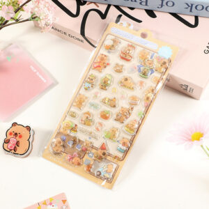 3D Embossed Sticker [Kapibala/Yellow]/Bag