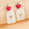 Wholesale Rose envelope Valentine's Day soft ceramic earrings
