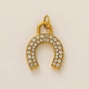 Full zircon horseshoe pendant