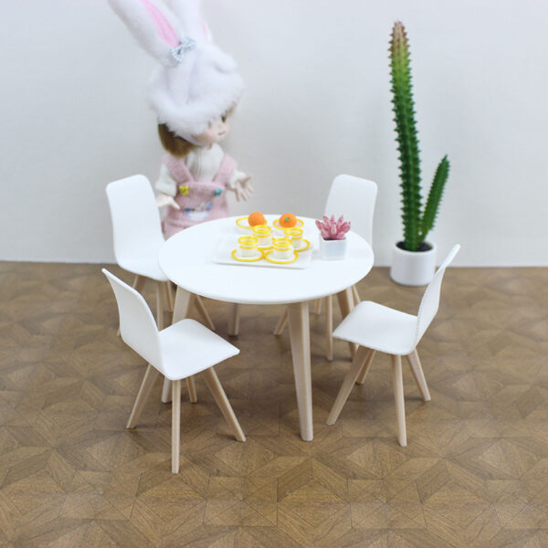 Wholesale Miniature food toy circular dining table and chair