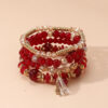 Wholesale Bohemian Crystal Beaded Bracelet suit Colorful Multi-layer Bracelet
