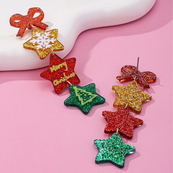 Wholesale Christmas Tree Cartoon Acrylic Earrings