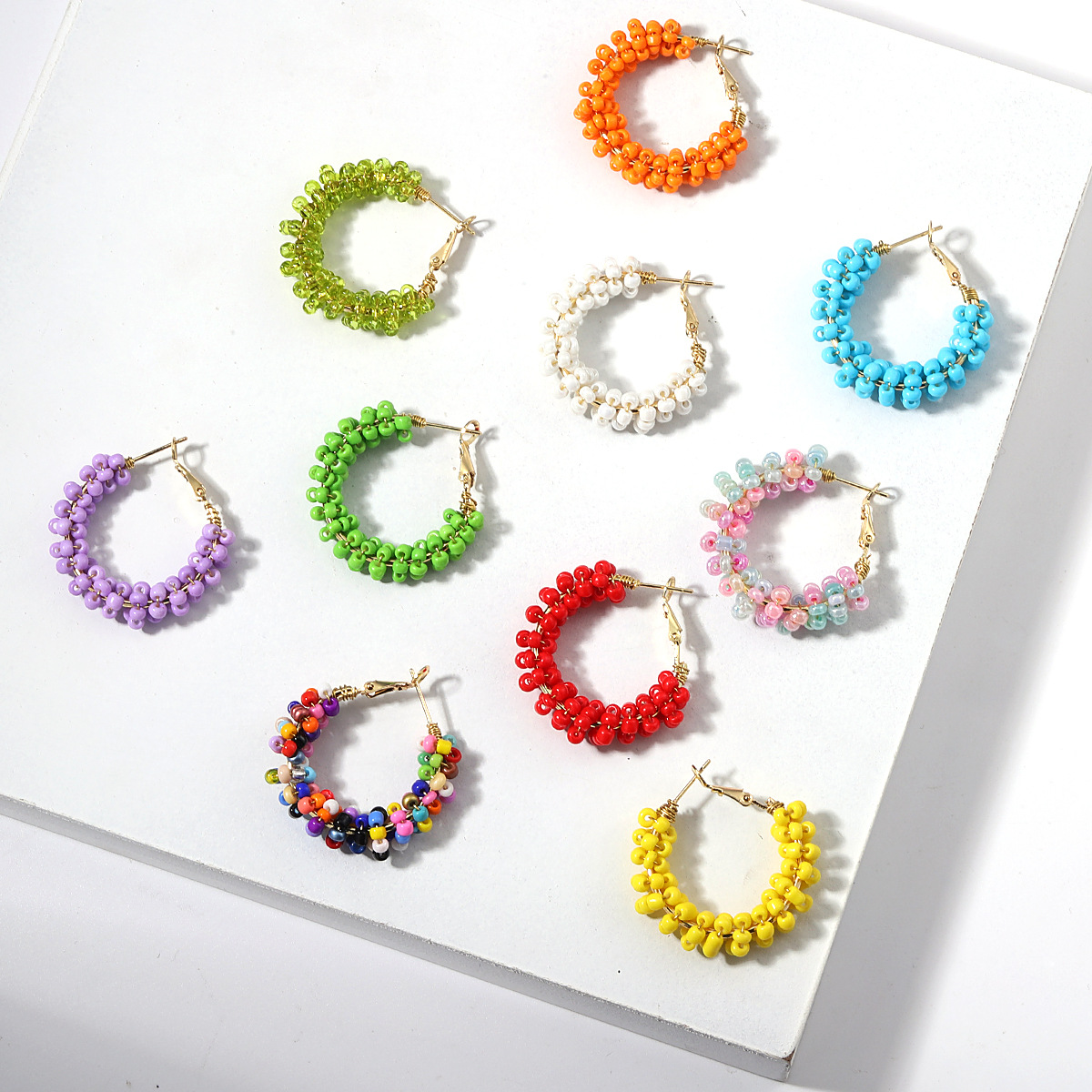 Wholesale handmade beaded earrings Bohemian fashion exquisite earrings