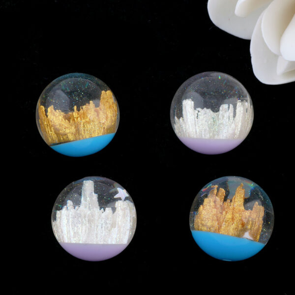 Wholesale Acrylic Beads in Beads Jinshan Yinshan Castle Half Hole Beads Pen Cap