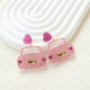 Wholesale Valentine's Day Pink Wedding Car Acrylic Earrings