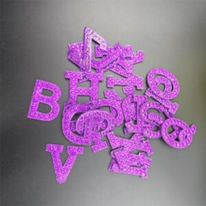 Purple drill 1 set of 26 letters 5cm high