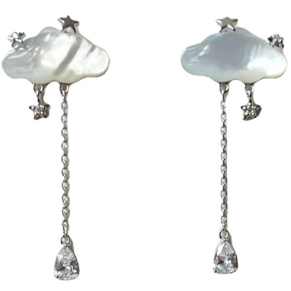 Wholesale Starry Night Raindrop Warm and Cute Ear Clips