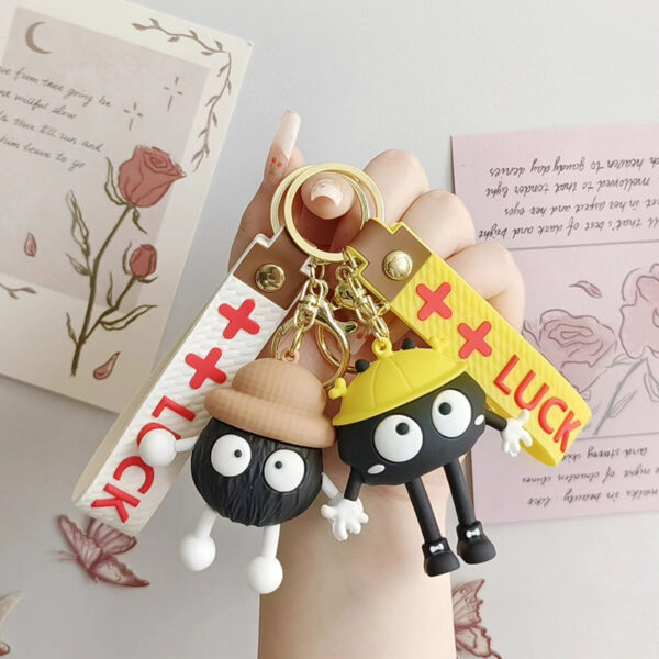 Wholesale Cartoon Spirited Away Resin Cute Little Soot Ball Keychain