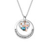 Wholesale Two tone silver rose gold faith cross stainless steel necklace