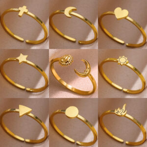 Wholesale Stainless Steel Ring Cross Couple Ring Heart-Shaped