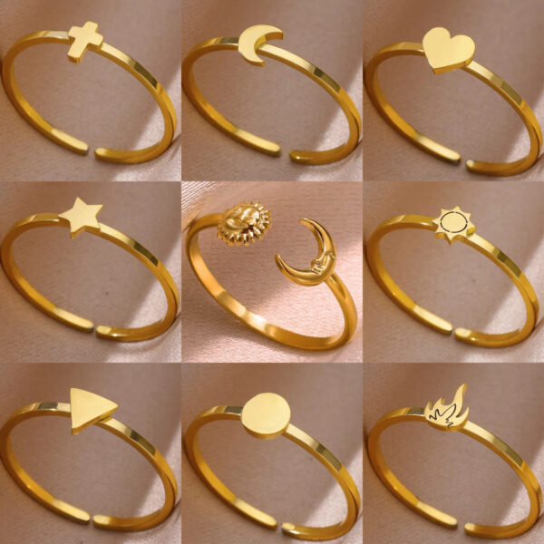 Wholesale Stainless Steel Ring Cross Couple Ring Heart-Shaped